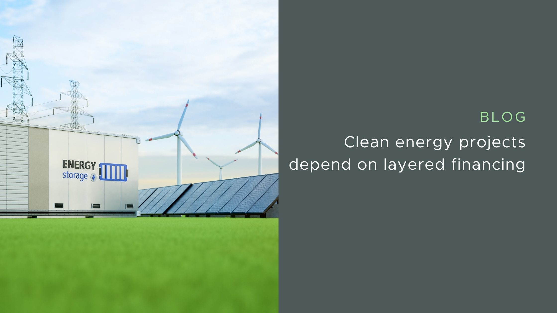 solar, wind, and battery storage facility