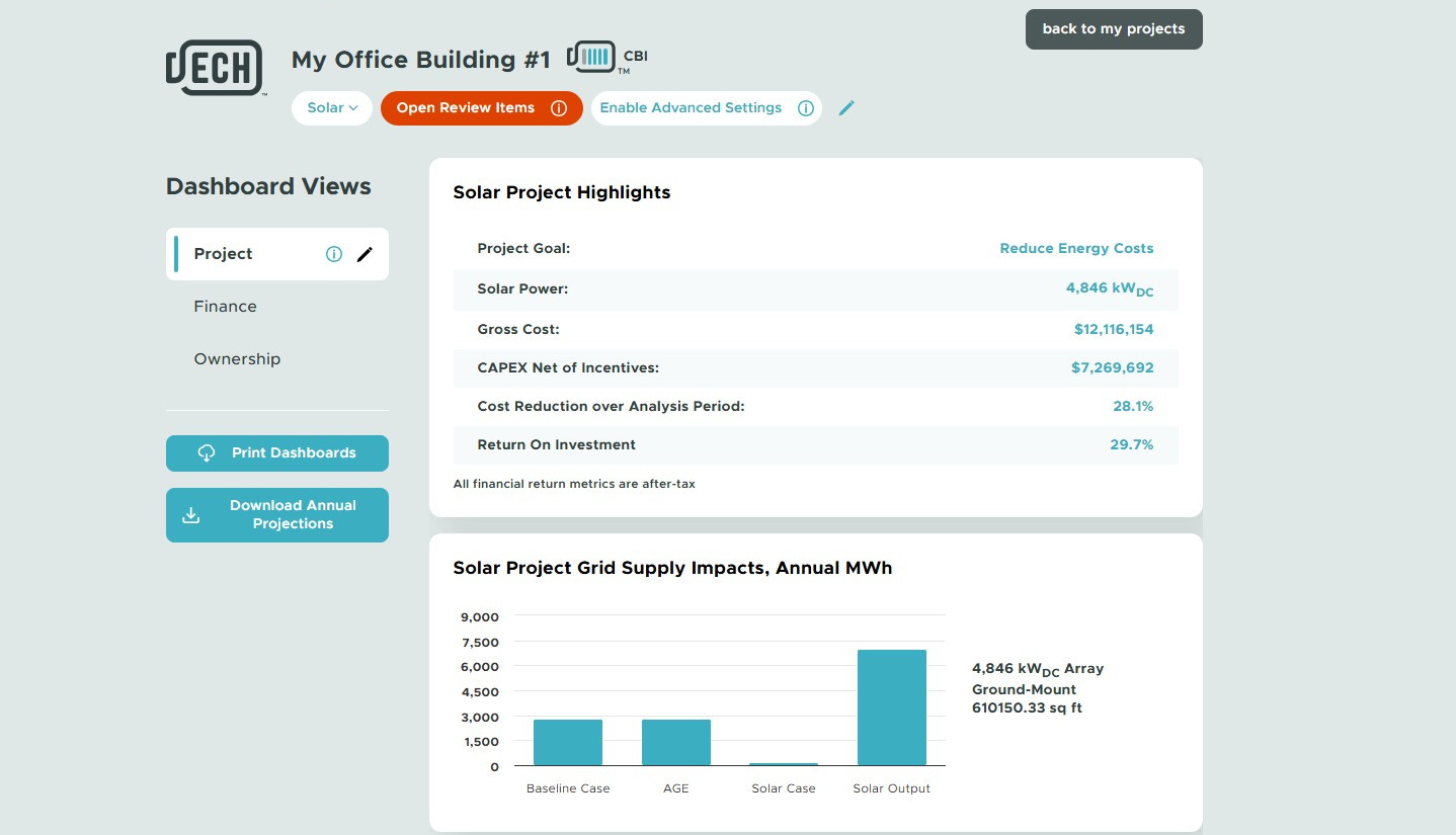 DECH analytics app snapshot - Distributed Energy Clearinghouse