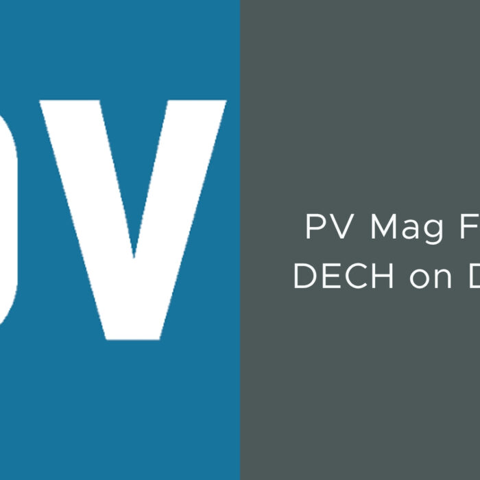 PV Magazine featured news DECH - Distributed Energy Clearinghouse
