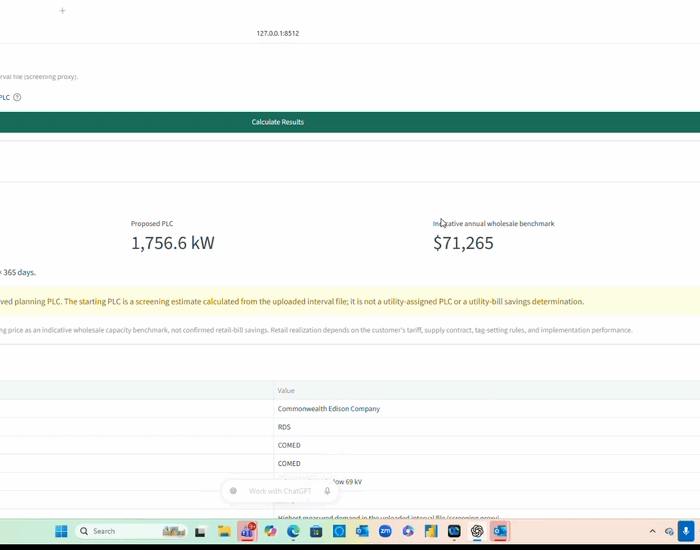 Capacity Value Tool Video Screenshot - Distributed Energy Clearinghouse
